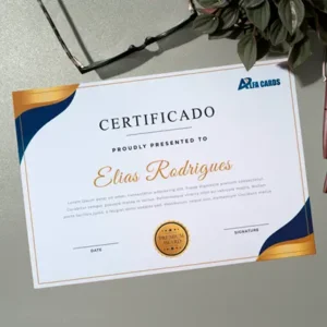 Certificado - gráfica em Belém RM Impressos